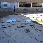 Sheet mulching the Westwood Highschool Permaculture Garden