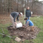 The beginning of the Native Earth Teaching farm Edible forest garden in Marthas Vineyard, MA