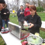 Lisa adding mugwort